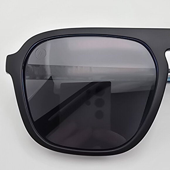 Blenders Jamie O’Brien Matte Black Frame Polarized Smoke Lens Aviator Sunglasses - Picture 15 of 16